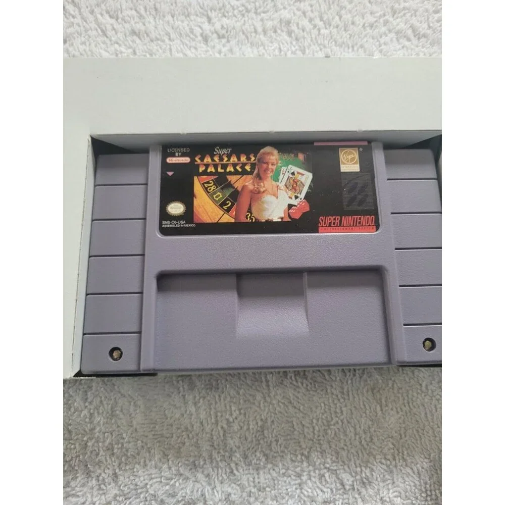 Super Caesars Palace Super Nintendo SNES Game Original Box With Manual